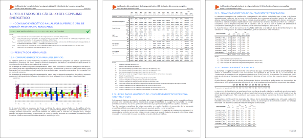 CYPECAD MEP. Estudio térmico. Listado de consumo energética conforme a CTE DB HE 0