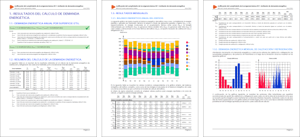 CYPECAD MEP. Estudio térmico. Listado de consumo energética conforme a CTE DB HE 0