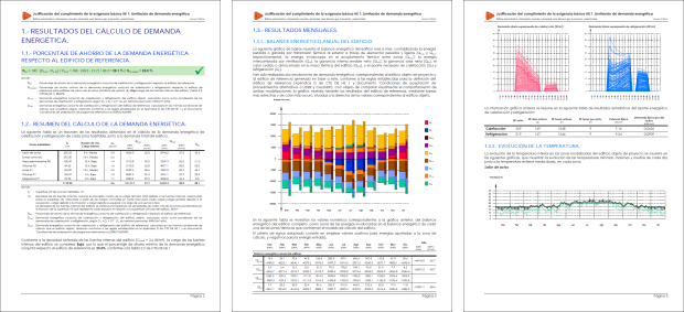 CYPECAD MEP. Estudio térmico. Listado de demanda energética conforme a CTE DB HE 1